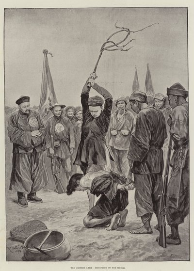 The Chinese Army, Discipline on the March by Richard Caton Woodville junior